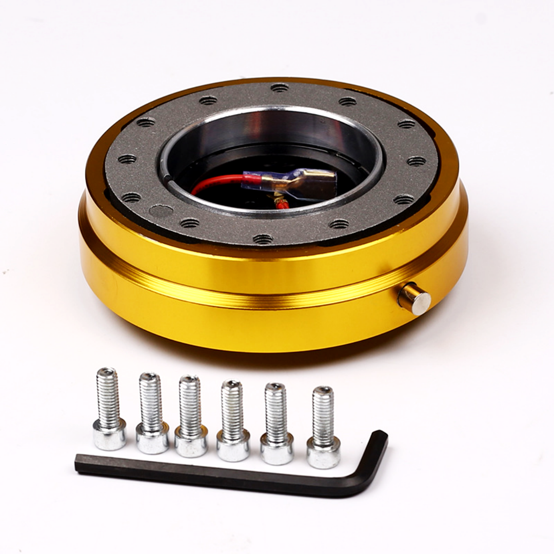 70mm Universal Aluminum Alloy Racing Steering Wheel Quick Release Hub Adapter with Safety Lock - ZVY